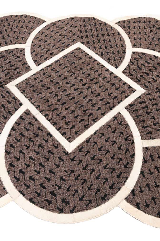 5' x 8' Cowhide Leather Rug