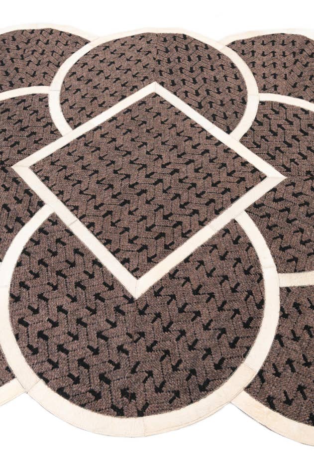 Detail image of 5' x 8' Cowhide Leather Rug