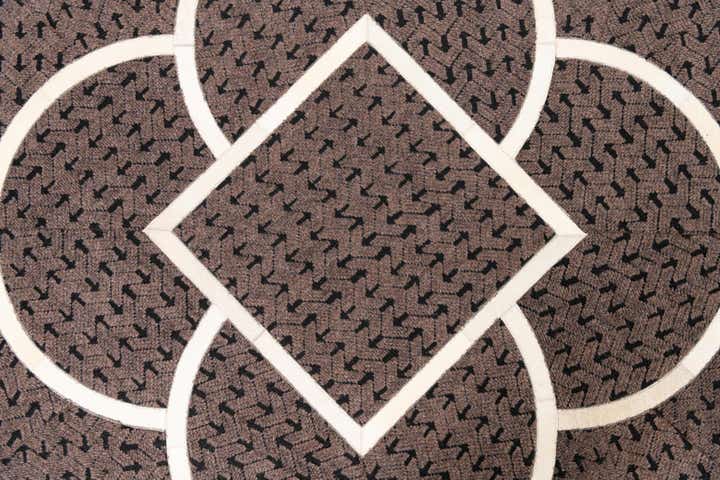 5' x 8' Cowhide Leather Rug