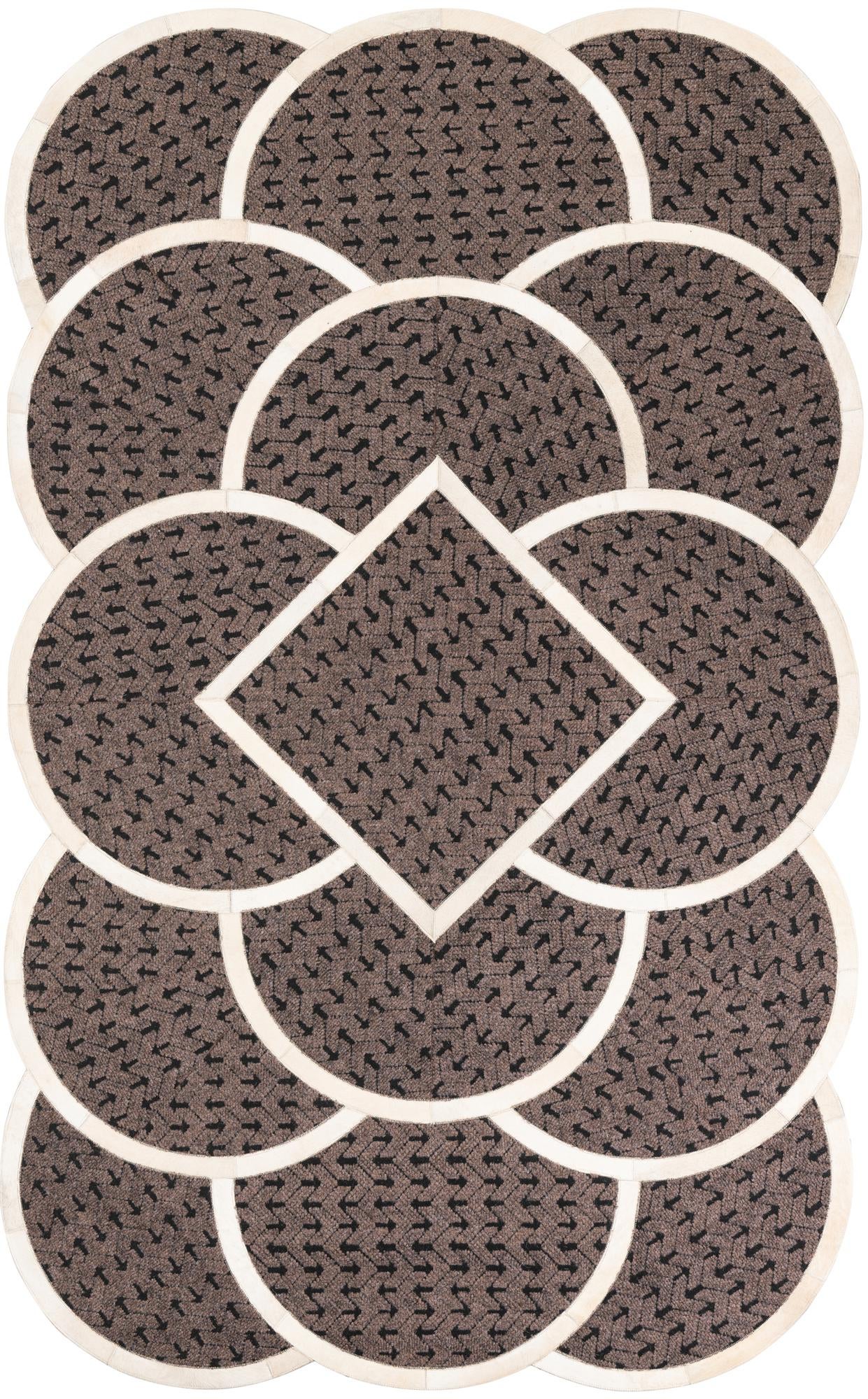 5' x 8' Cowhide Leather Rug