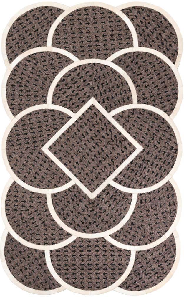 5' x 8' Cowhide Leather Rug