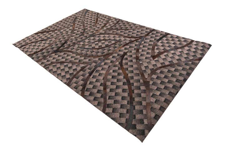 5' x 8' Cowhide Leather Rug