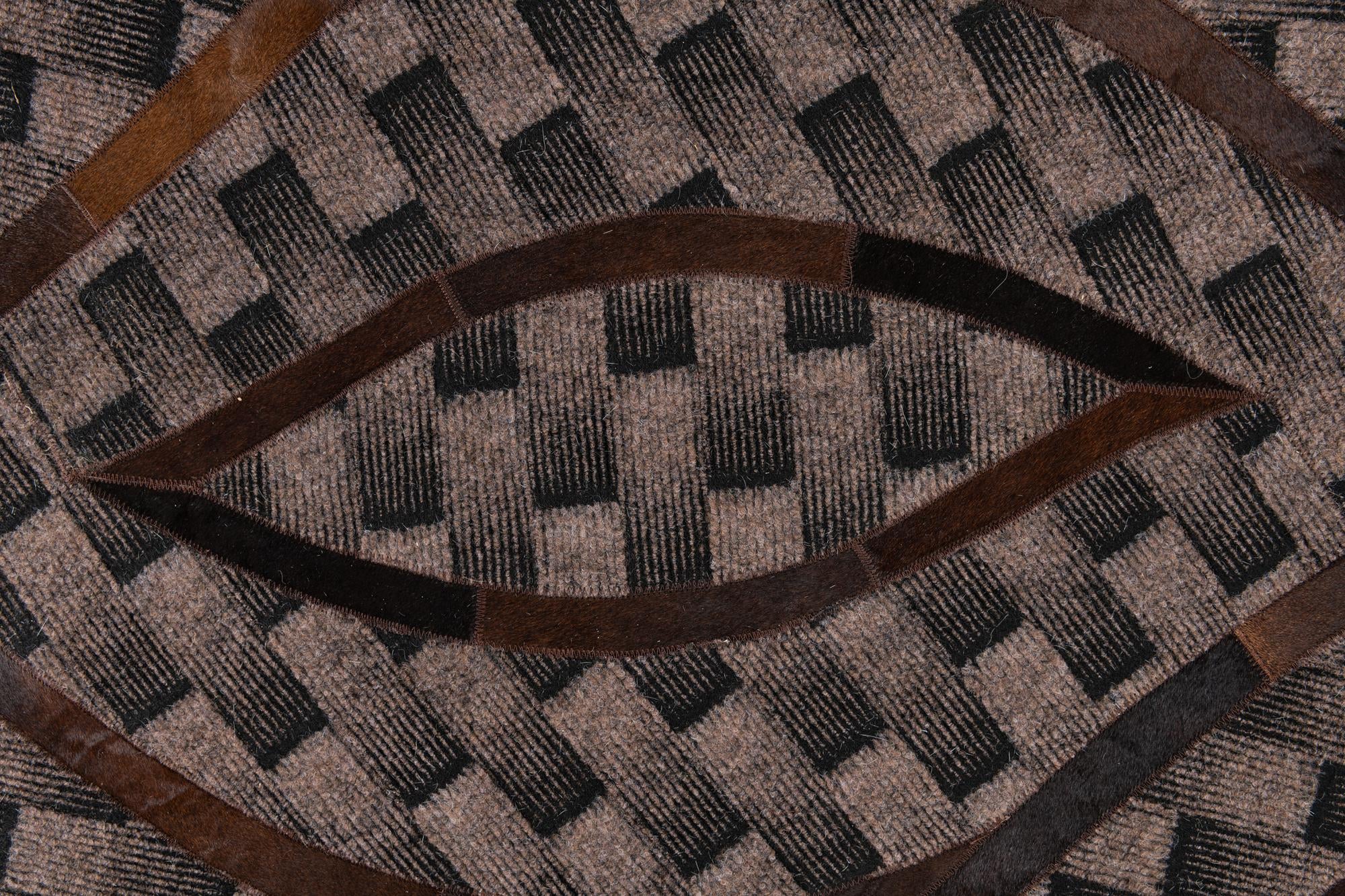 5' x 8' Cowhide Leather Rug