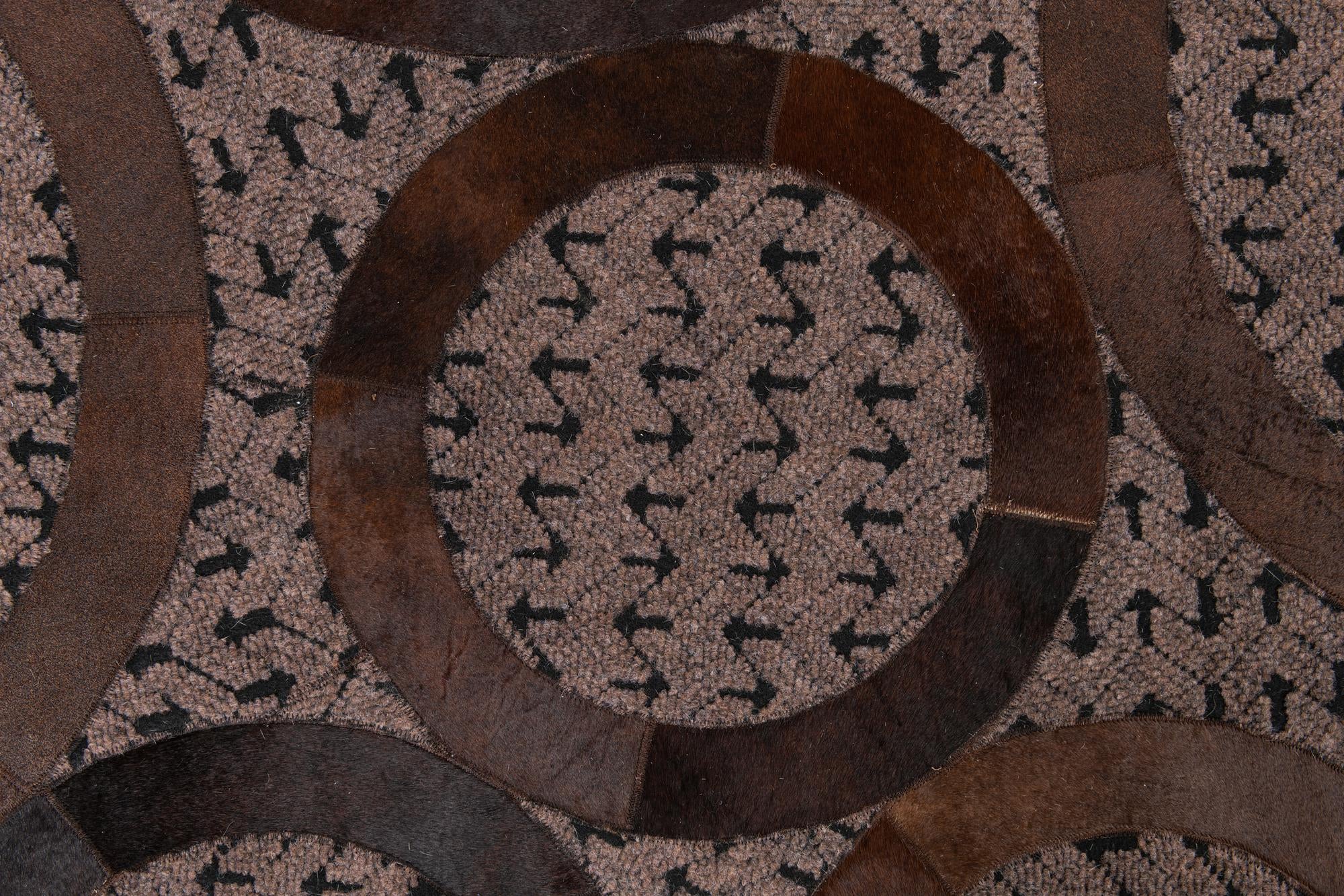 5' x 8' Cowhide Leather Rug