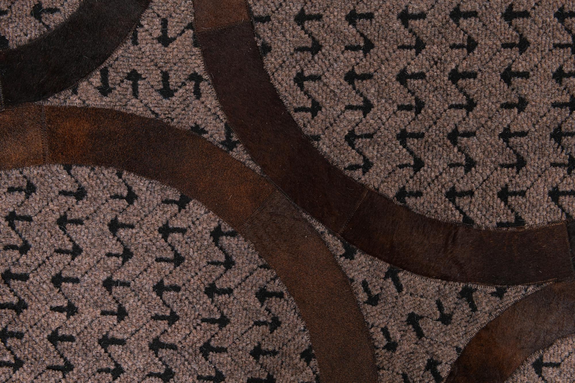 5' x 8' Cowhide Leather Rug