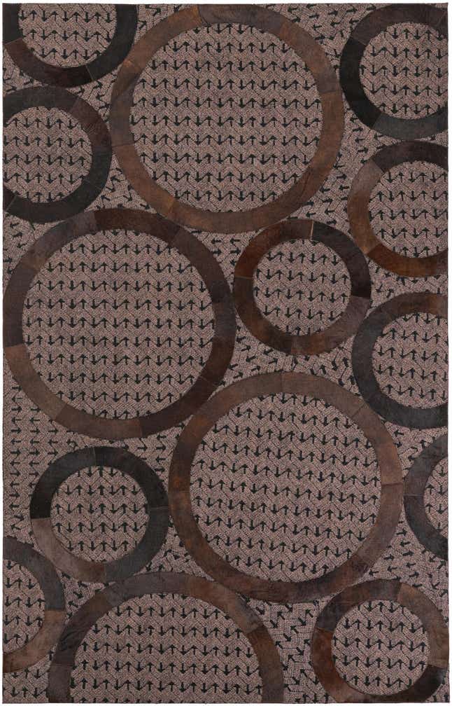 5' x 8' Cowhide Leather Rug
