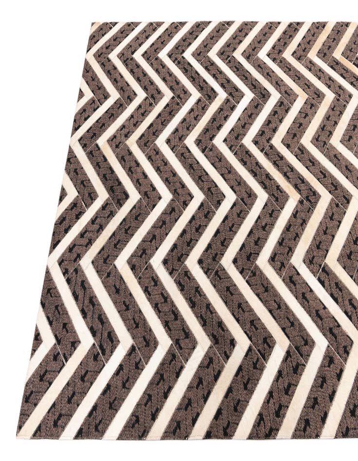 Detail image of 4' 10 x 7' 10 Cowhide Leather Rug