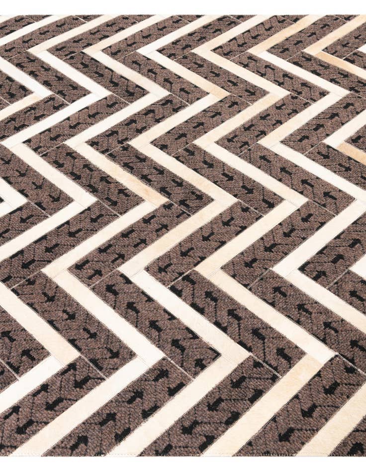 Detail image of 4' 10 x 7' 10 Cowhide Leather Rug