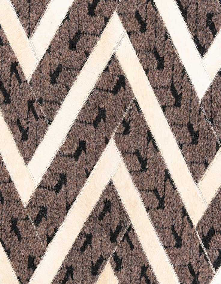 Detail image of 4' 10 x 7' 10 Cowhide Leather Rug