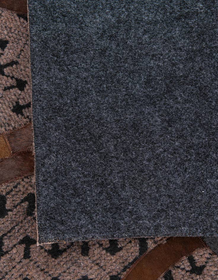 Detail image of 4' 10 x 8' Cowhide Leather Rug