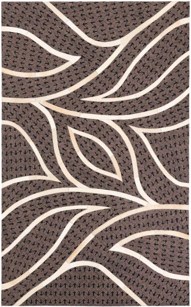 5' x 8' Cowhide Leather Rug