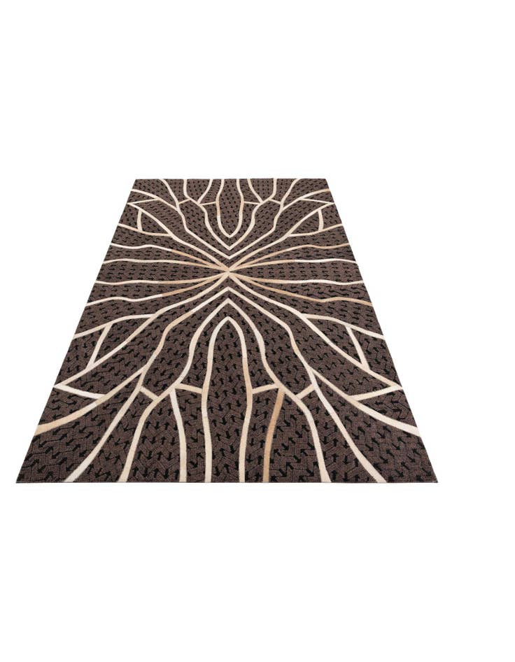 Detail image of 5' 2 x 8' Cowhide Leather Rug