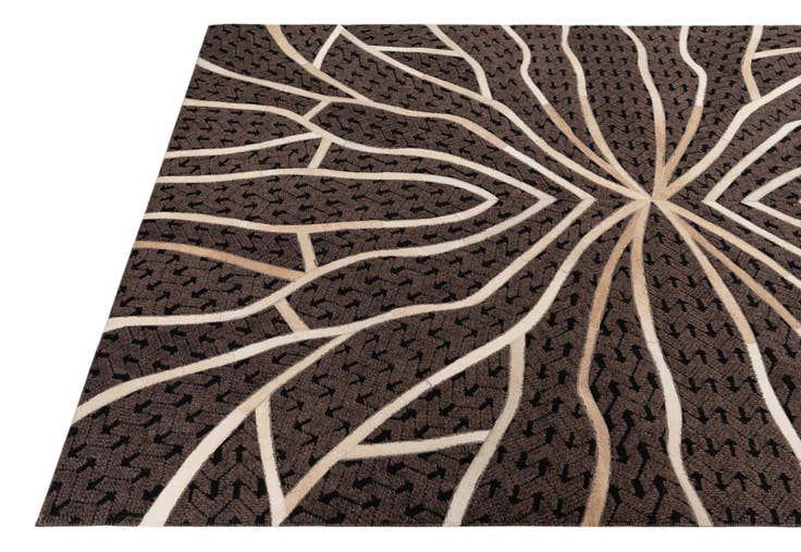 Detail image of 5' 2 x 8' Cowhide Leather Rug