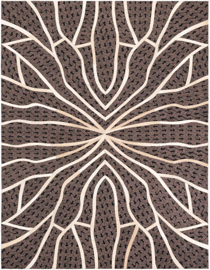 Detail image of 5' 2 x 8' Cowhide Leather Rug