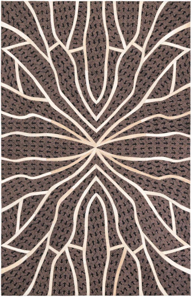 Detail image of 5' 2 x 8' Cowhide Leather Rug