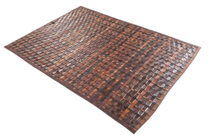 3' 10 x 5' 6 Cowhide Leather Rug
