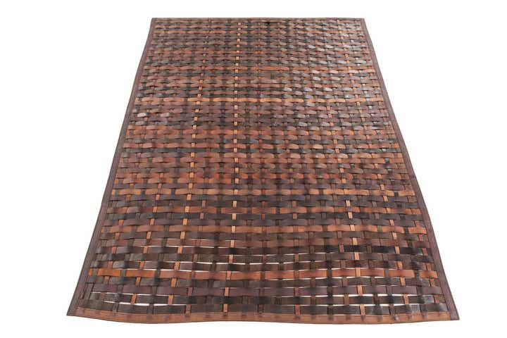 3' 10 x 5' 6 Cowhide Leather Rug