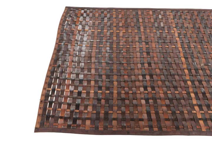 3' 10 x 5' 6 Cowhide Leather Rug