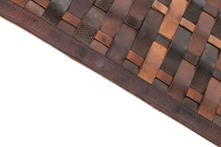 3' 10 x 5' 6 Cowhide Leather Rug