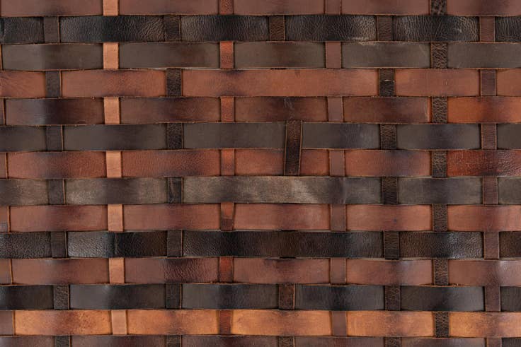Detail image of 3' 10 x 5' 6 Cowhide Leather Rug