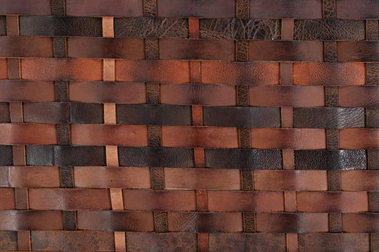 Detail image of 3' 10 x 5' 6 Cowhide Leather Rug