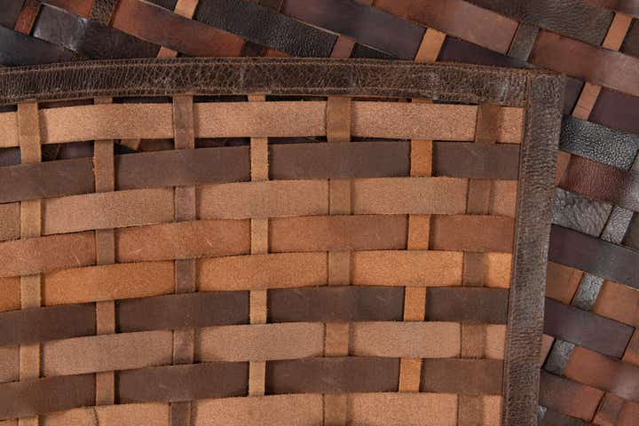 3' 10 x 5' 6 Cowhide Leather Rug