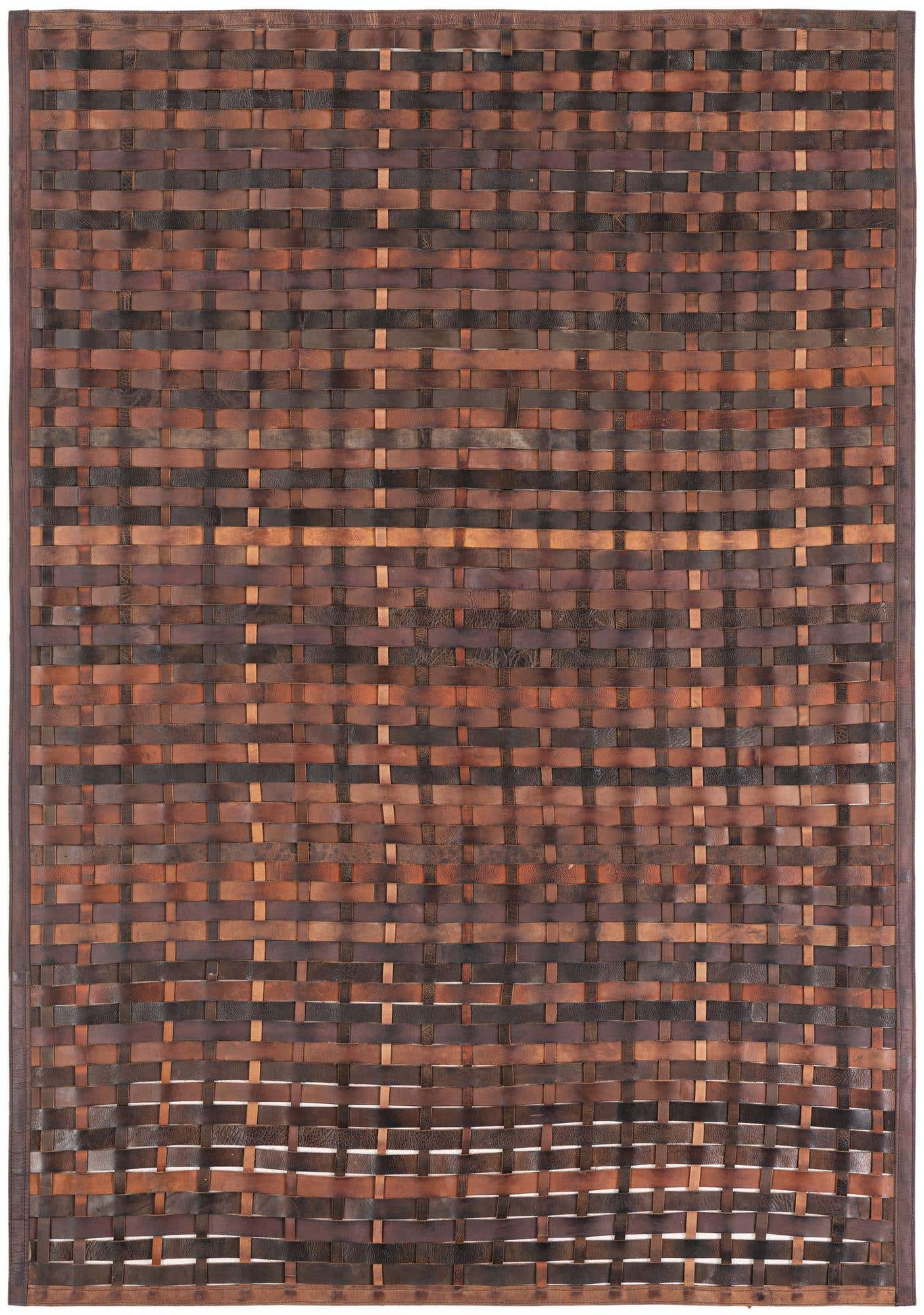 3' 10 x 5' 6 Cowhide Leather Rug
