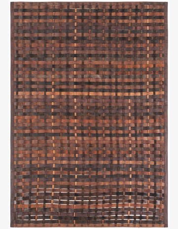 3' 10 x 5' 6 Cowhide Leather Rug