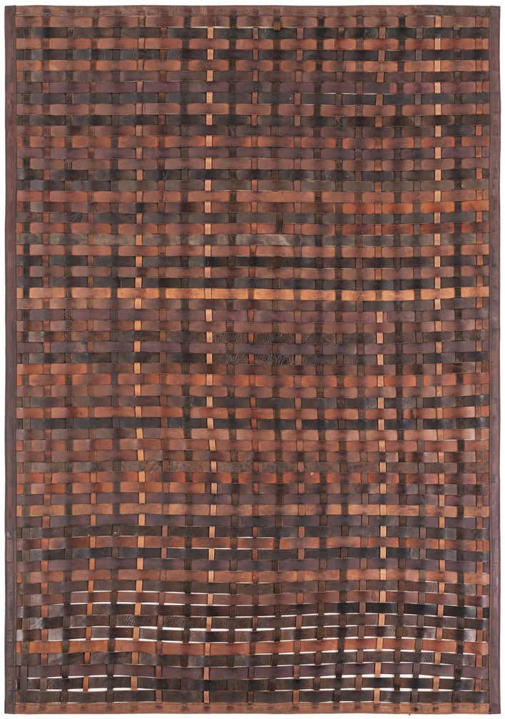 3' 10 x 5' 6 Cowhide Leather Rug