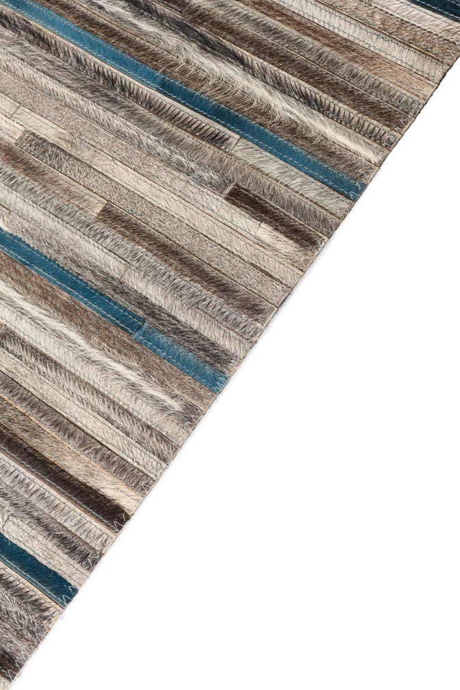 3' 10 x 6' Cowhide Leather Rug