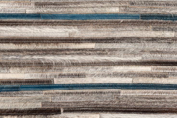 Detail image of 3' 10 x 6' Cowhide Leather Rug