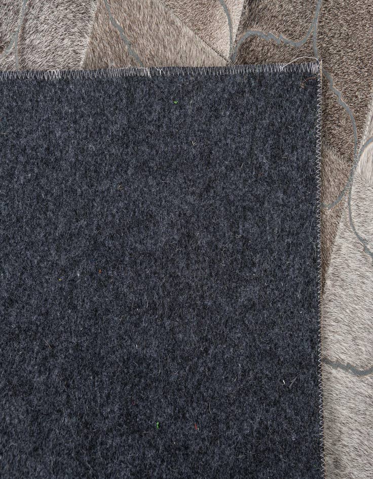 Detail image of 4' 1 x 6' Cowhide Leather Rug