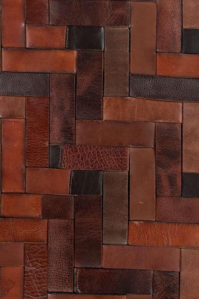 4' x 5' 6 Cowhide Leather Rug