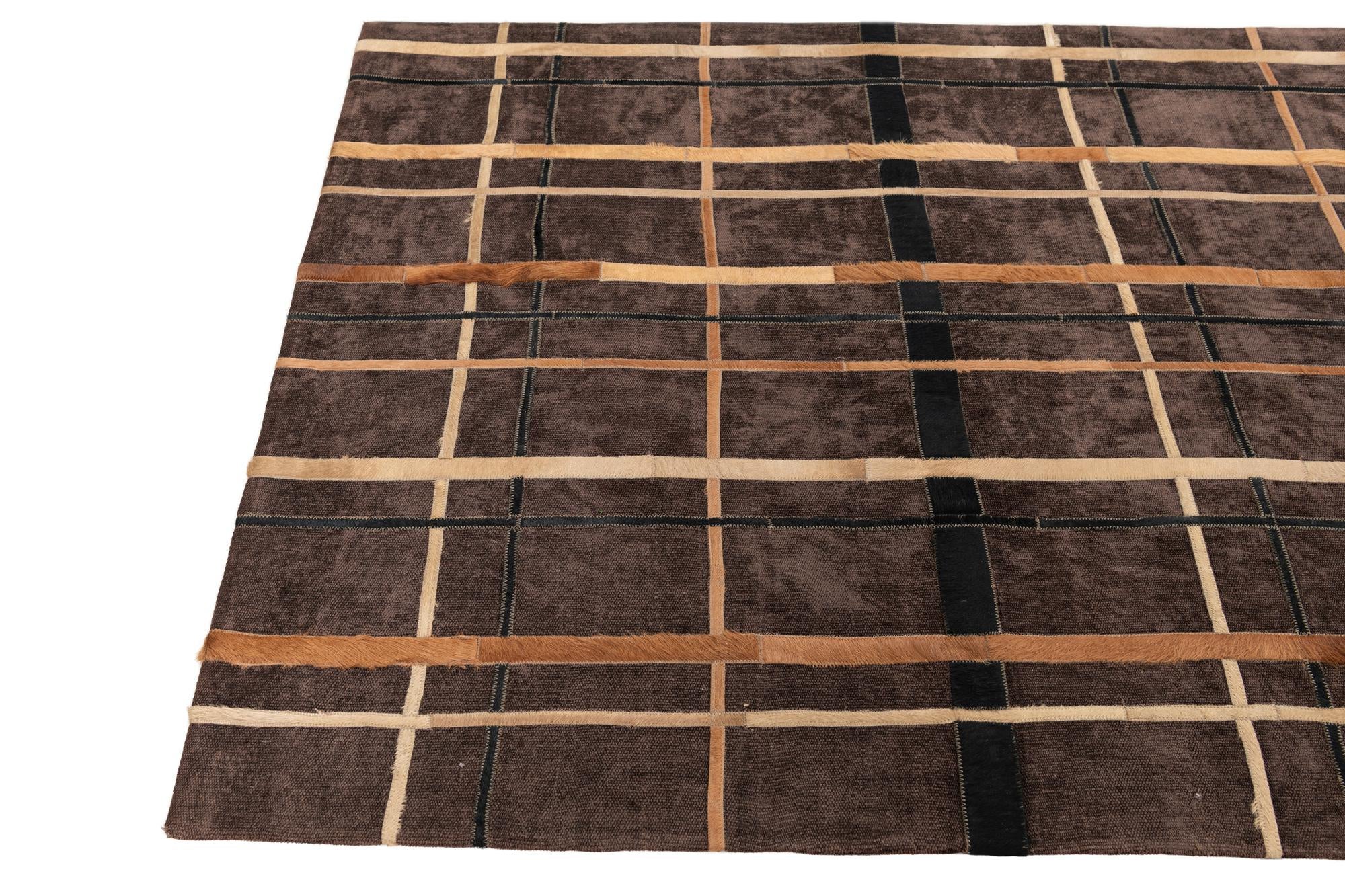 4' x 6' Cowhide Leather Rug