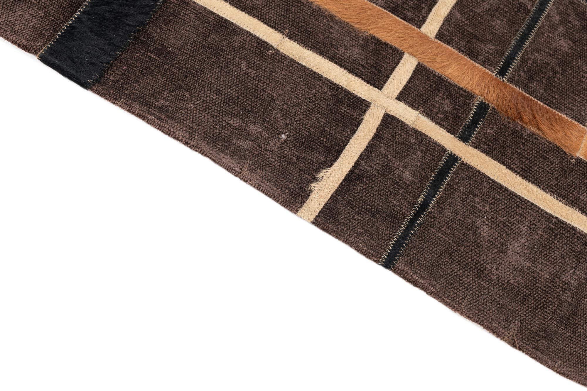 4' x 6' Cowhide Leather Rug