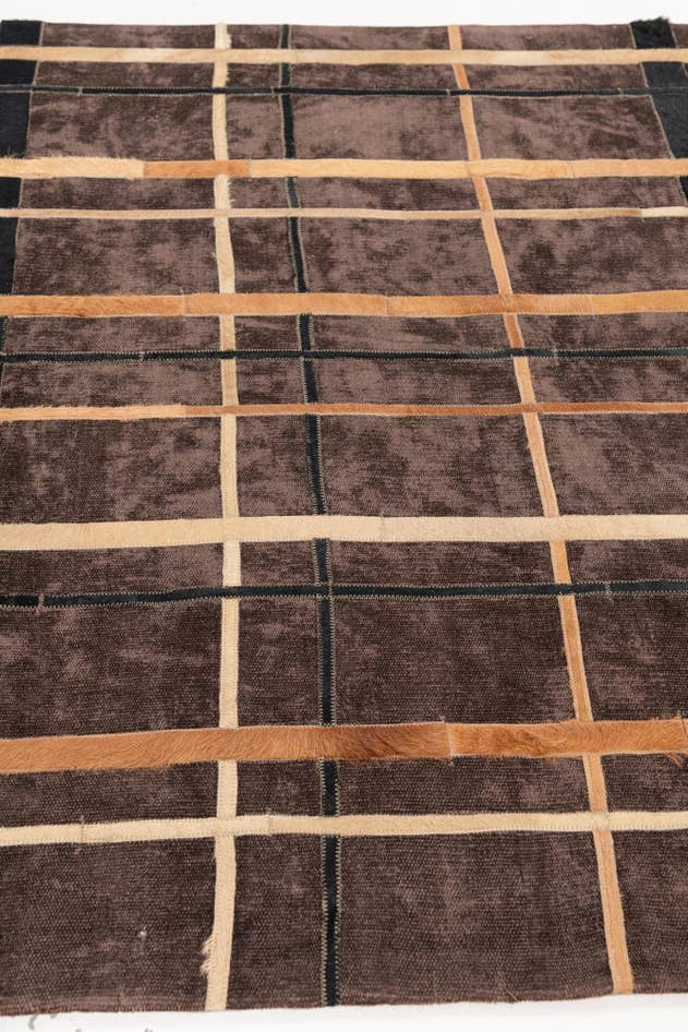 Detail image of 4' x 6' Cowhide Leather Rug