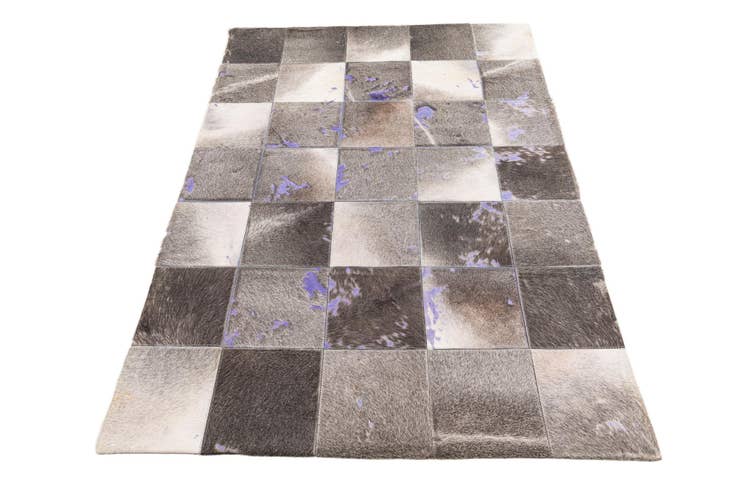 Detail image of 4' x 5' 9 Cowhide Leather Rug