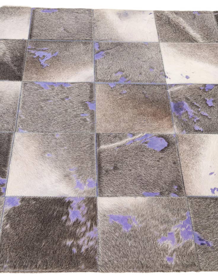 Detail image of 4' x 5' 9 Cowhide Leather Rug