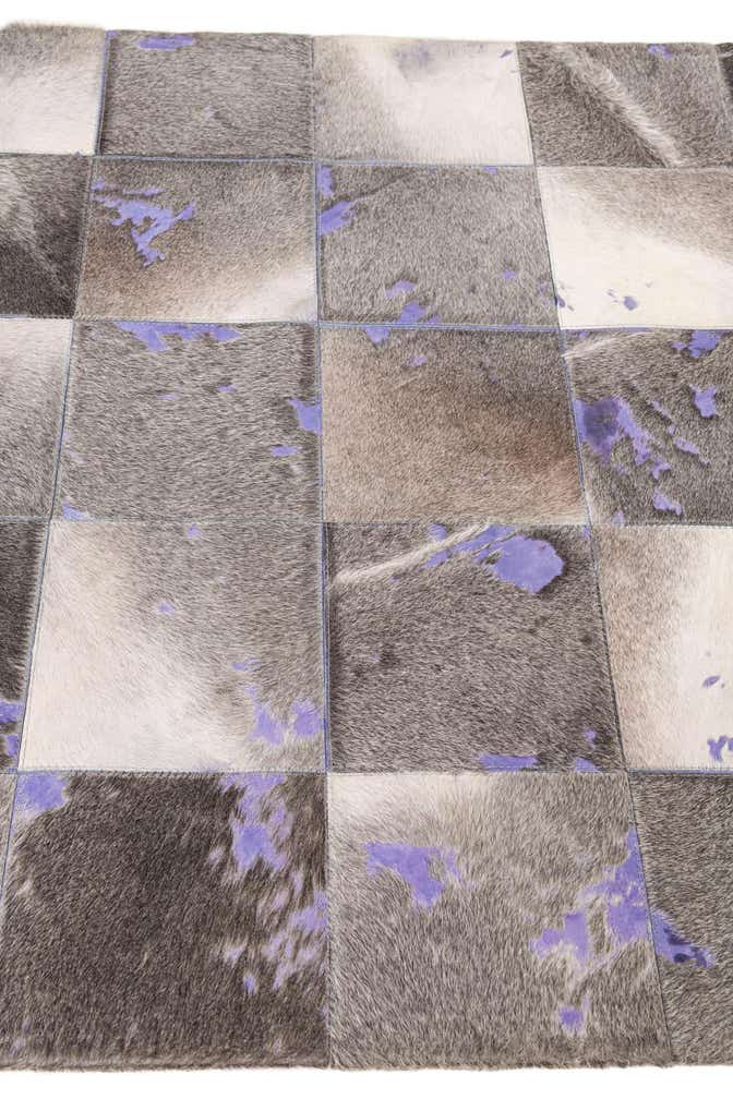 4' x 5' 9 Cowhide Leather Rug