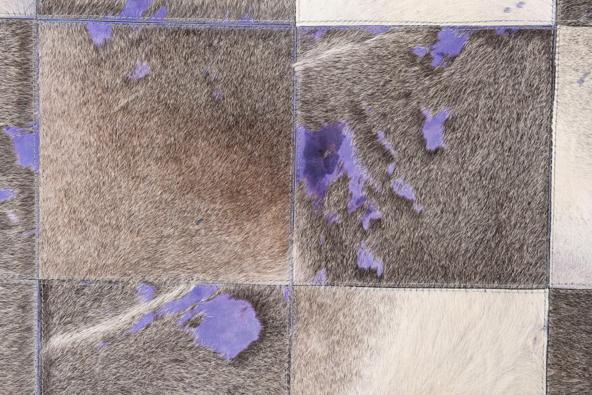 4' x 5' 9 Cowhide Leather Rug