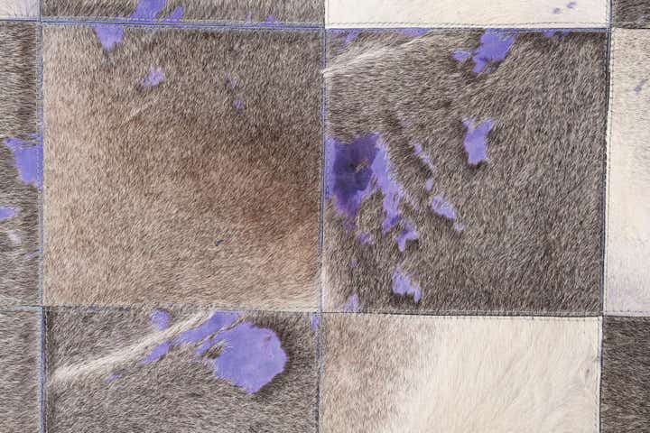 4' x 5' 9 Cowhide Leather Rug