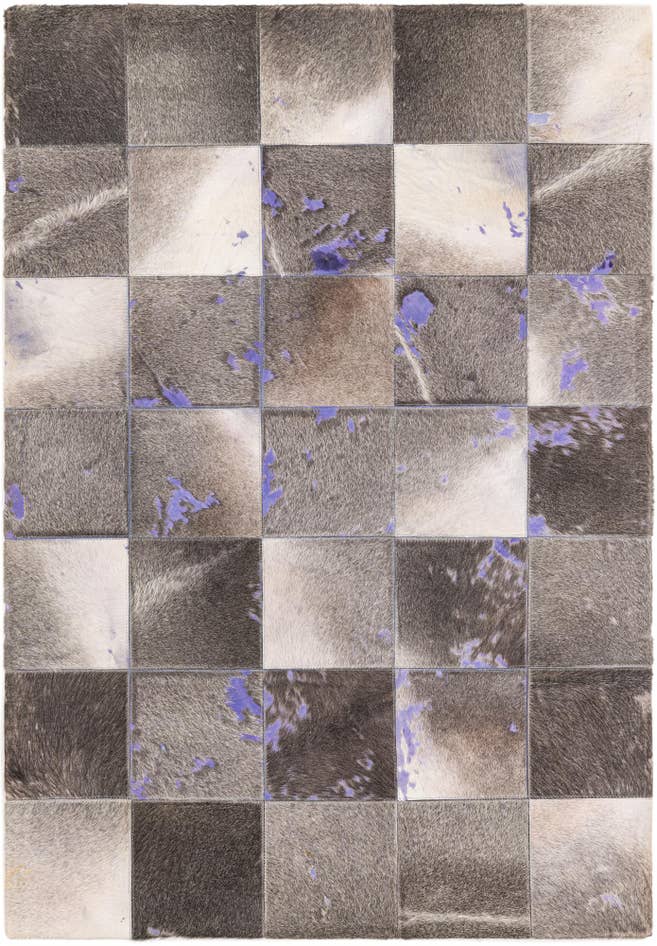 Detail image of 4' x 5' 9 Cowhide Leather Rug