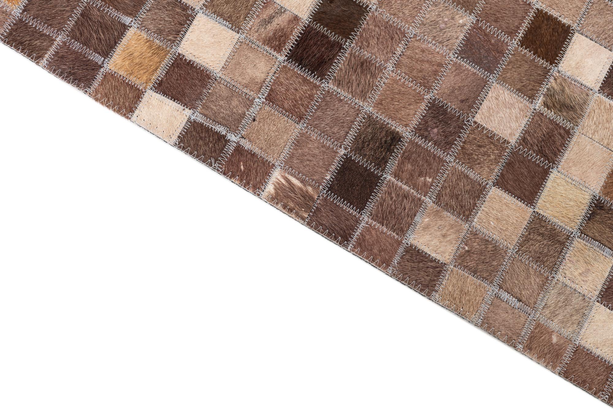 5' x 8' Cowhide Leather Rug