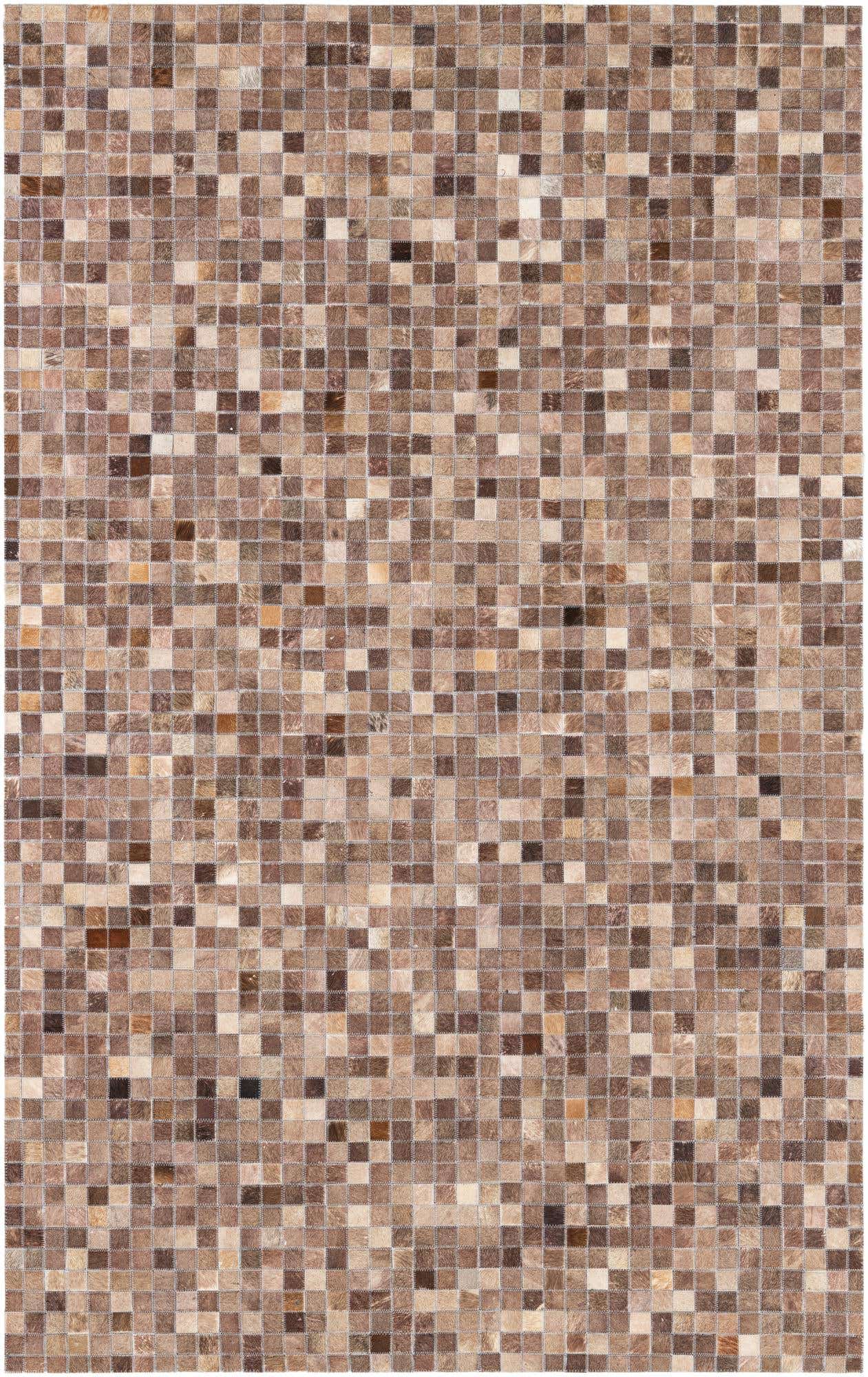 5' x 8' Cowhide Leather Rug