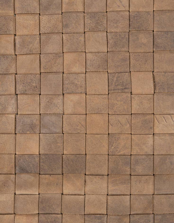 Detail image of 4' 1 x 6' Cowhide Leather Rug