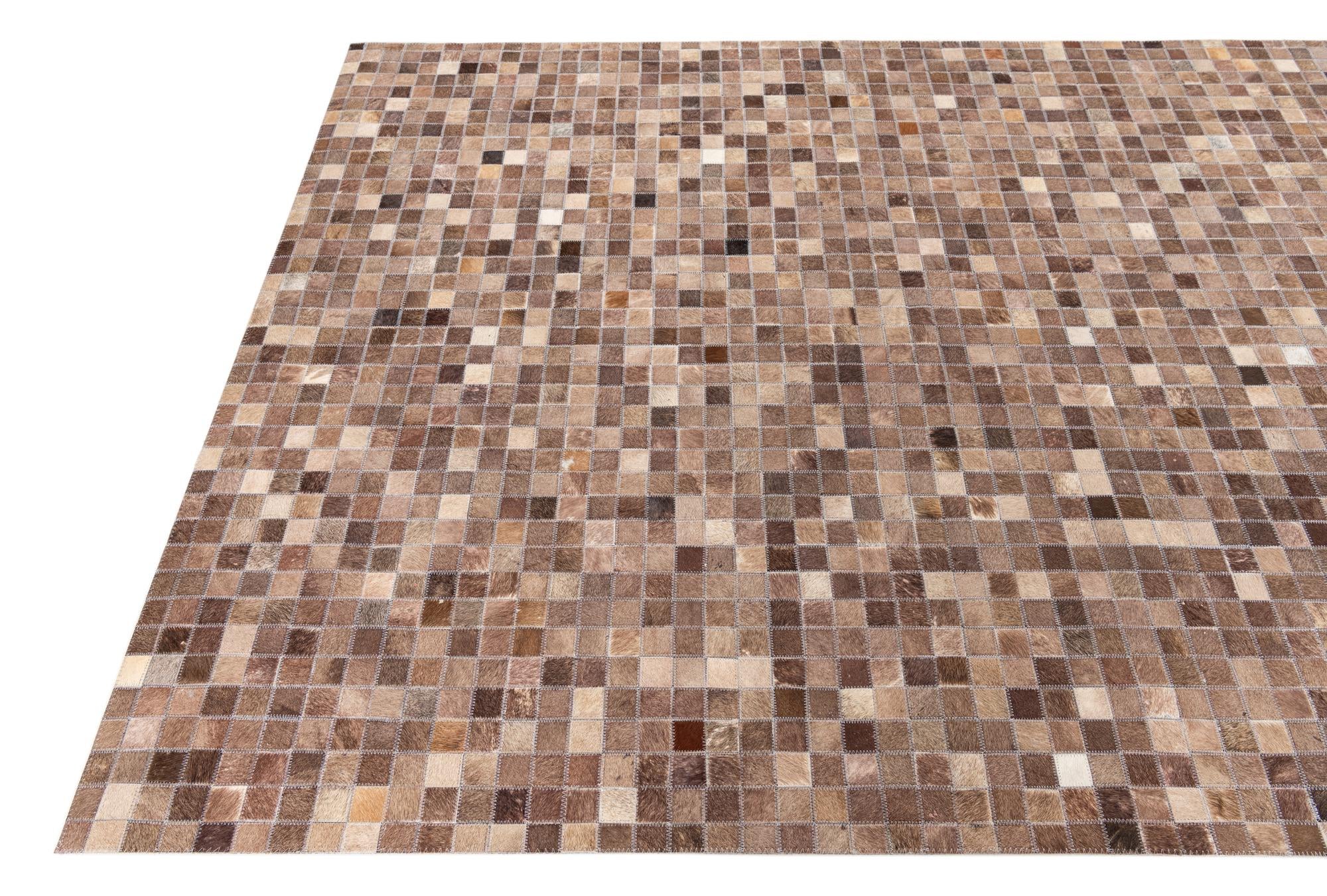 5' x 8' Cowhide Leather Rug