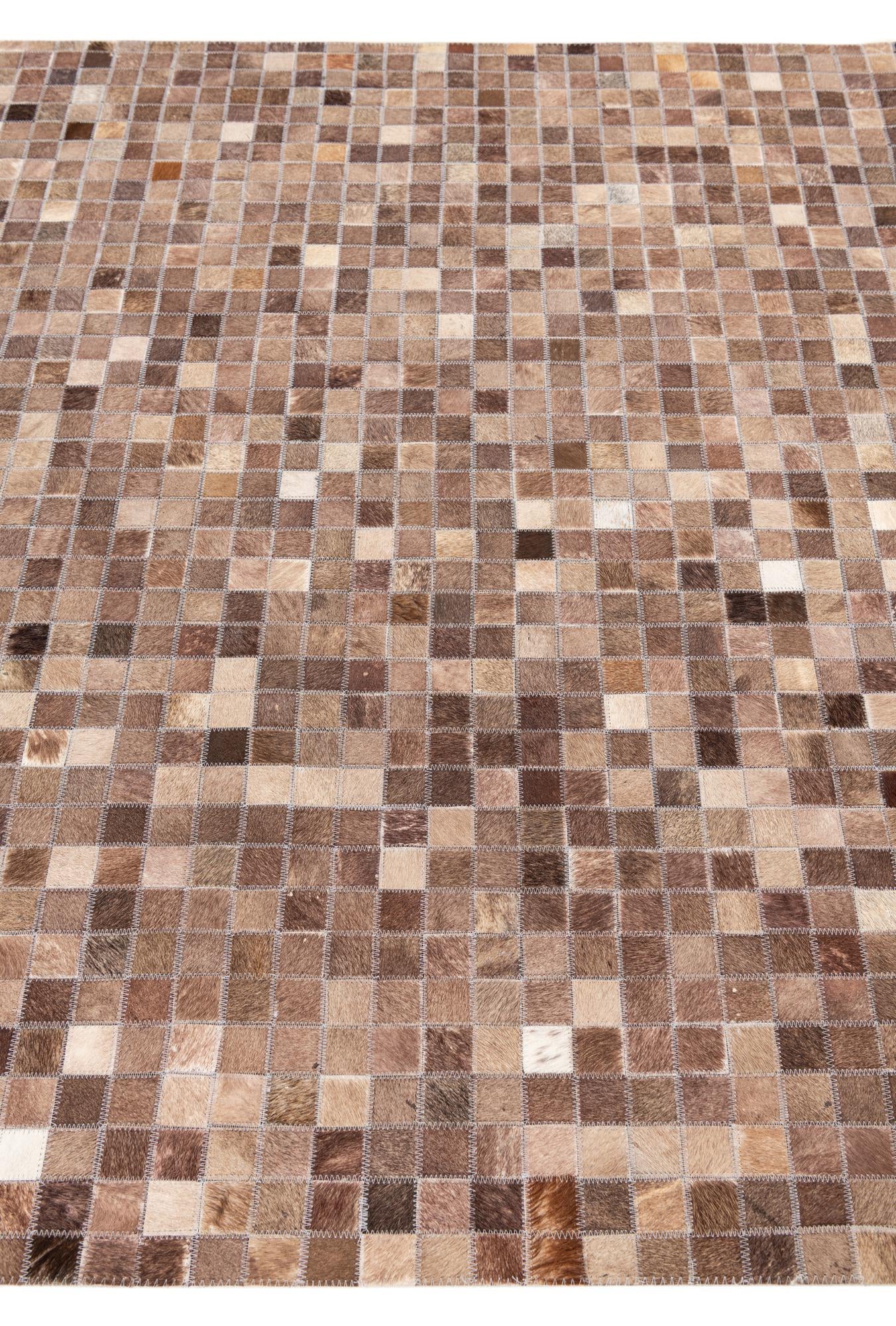 5' x 8' Cowhide Leather Rug
