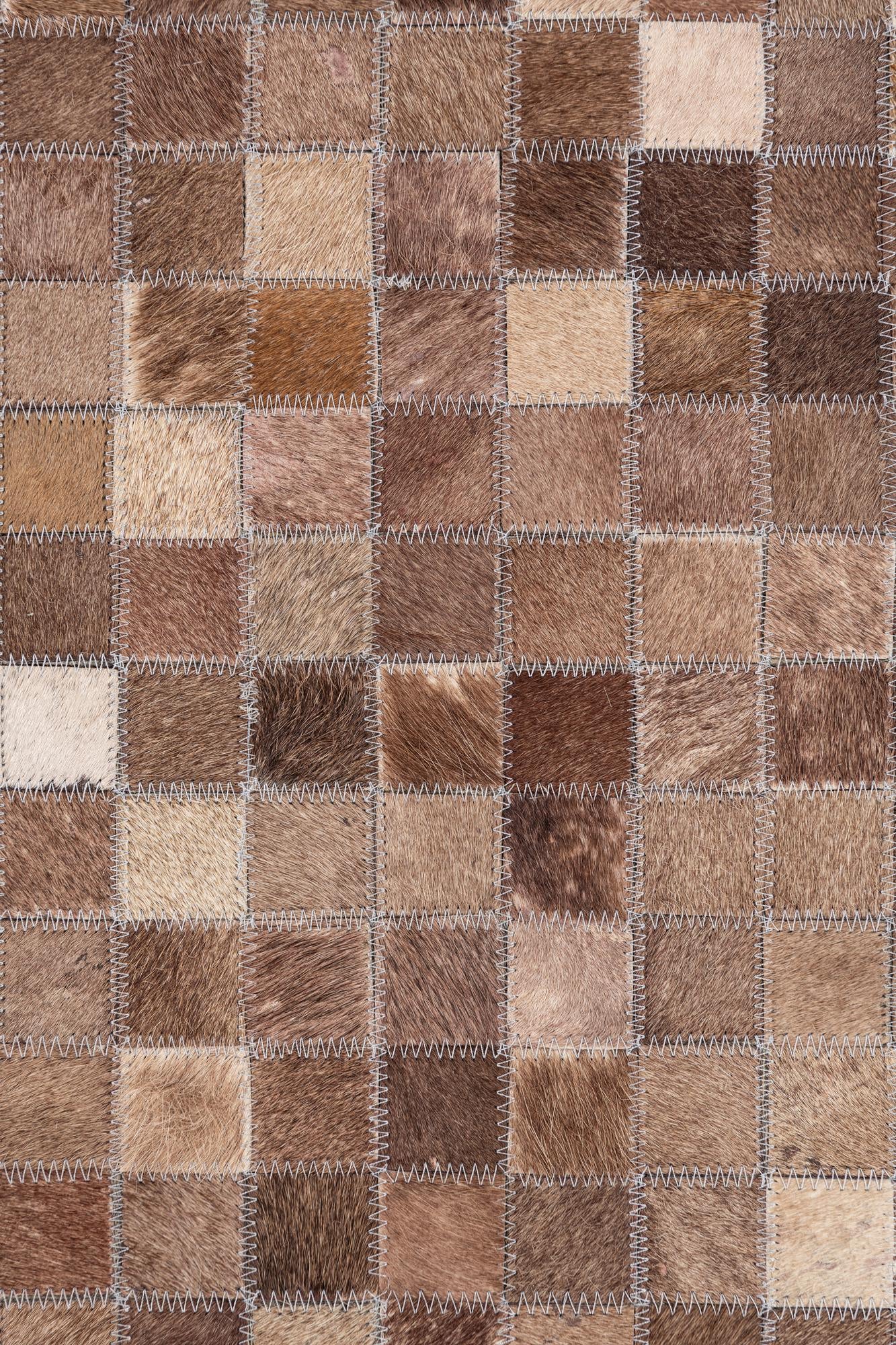 5' x 8' Cowhide Leather Rug