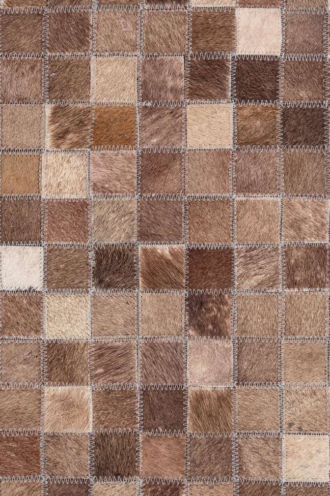 5' x 8' Cowhide Leather Rug