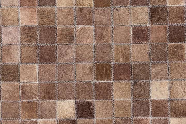 5' x 8' Cowhide Leather Rug